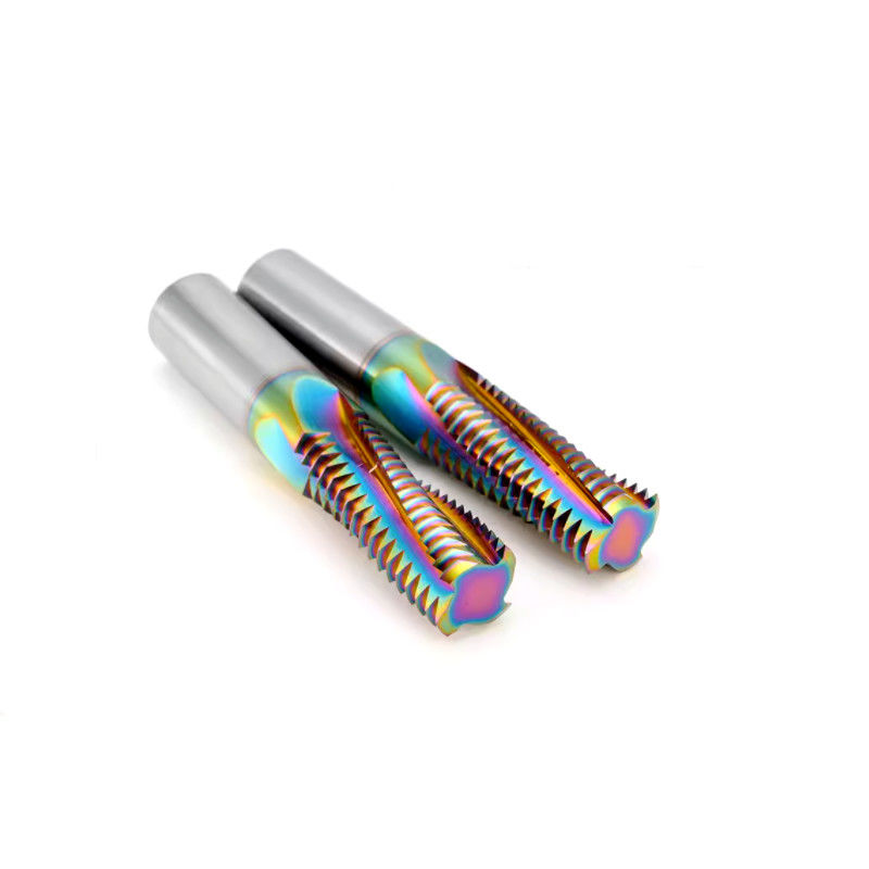 Full Teeth DLC Rainbow Threading End Mill Cutter HRC65 Alüminyum Paslanmaz Çelik için
