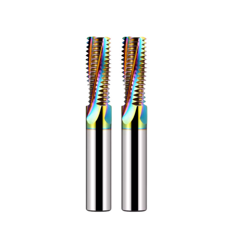 Full Teeth DLC Rainbow Threading End Mill Cutter HRC65 Alüminyum Paslanmaz Çelik için