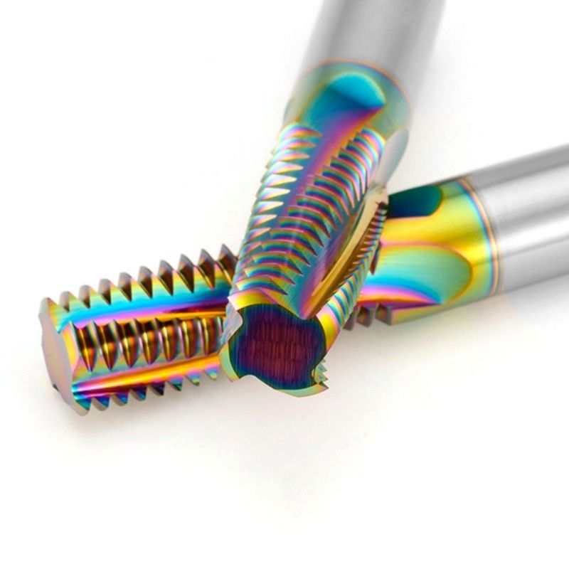 Full Teeth DLC Rainbow Threading End Mill Cutter HRC65 Alüminyum Paslanmaz Çelik için