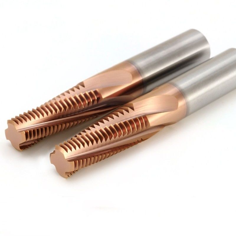 3/8 Karbid iplik freze kesicisi BSPT RC 55 derece bronz nano kaplama ile