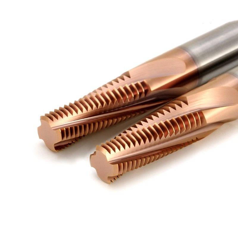 3/8 Karbid iplik freze kesicisi BSPT RC 55 derece bronz nano kaplama ile