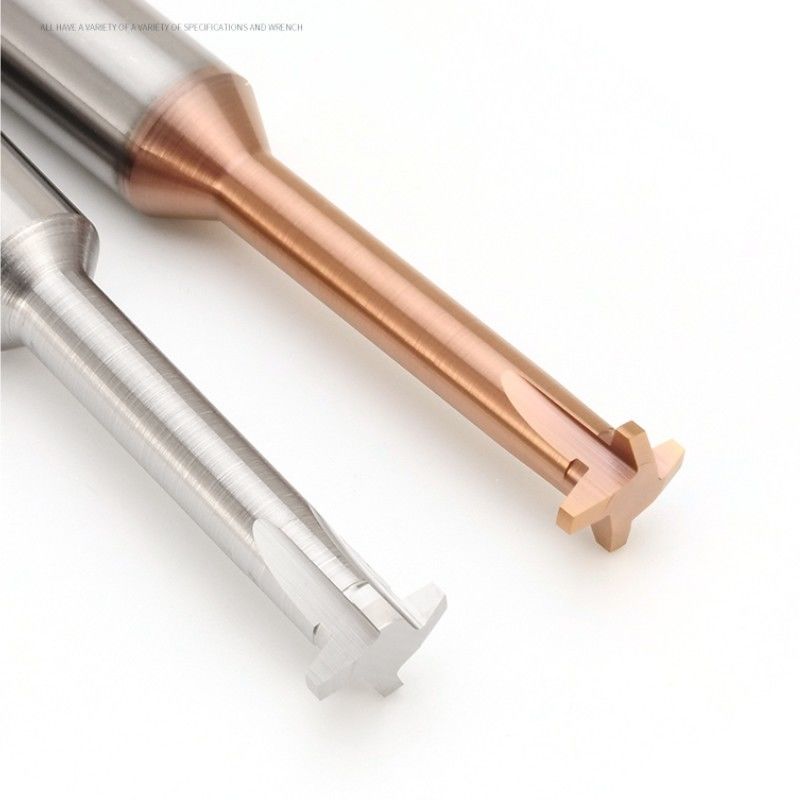 30 derece Trapezoidal Thread frezing Cutter ACME Tr Solid Carbide T Tipi Tek Dişli