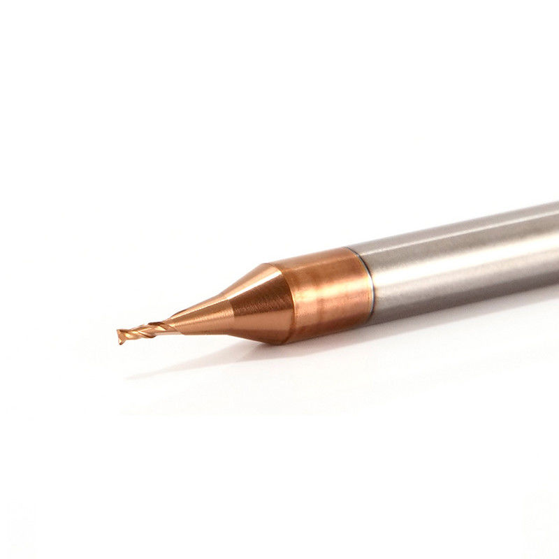 3mm Çubuk Mikro Diametresi 0.1mm Köşe Yarıçapı 50mm Toplam Uzunluğu ile Son Mill